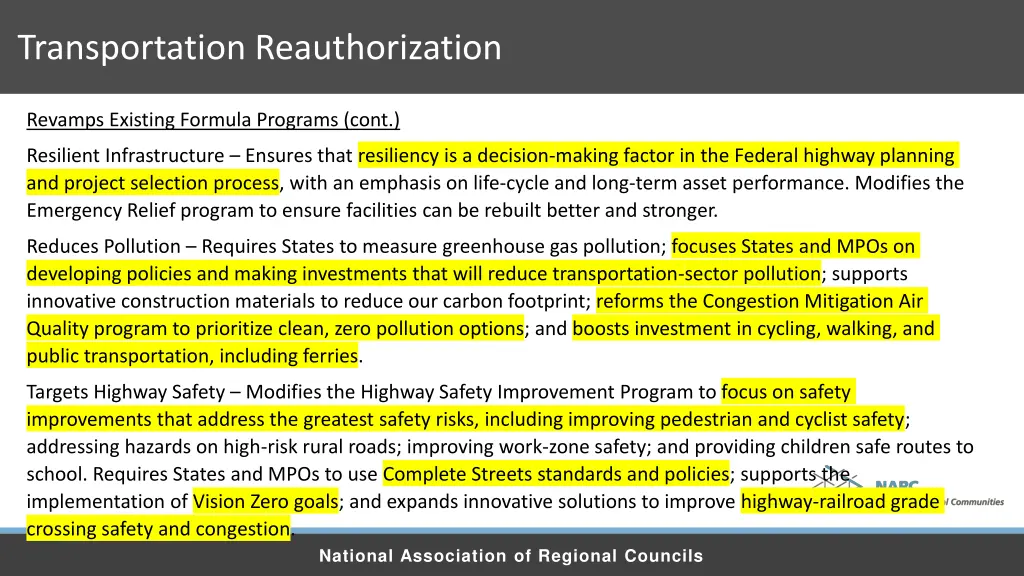 transportation reauthorization 9
