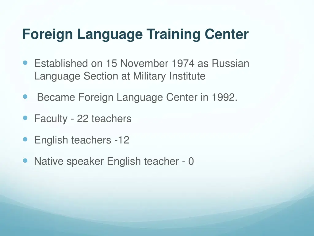 foreign language training center