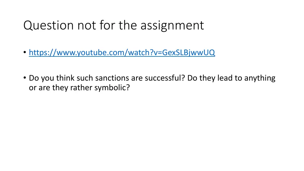 question not for the assignment