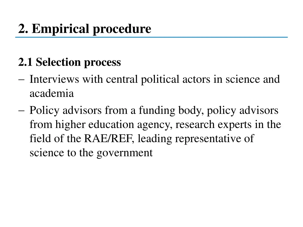 2 empirical procedure 3
