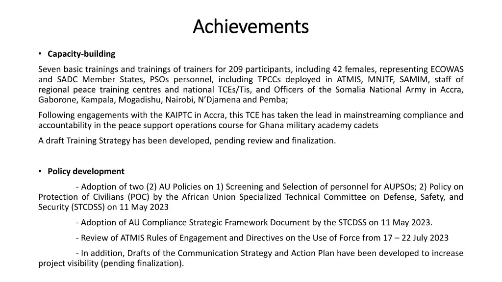 achievements achievements