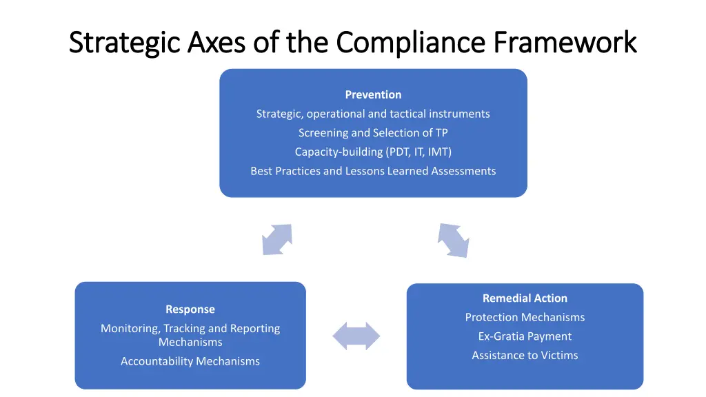 strategic axes of the compliance framework