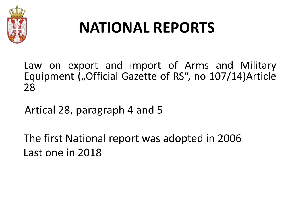 national reports