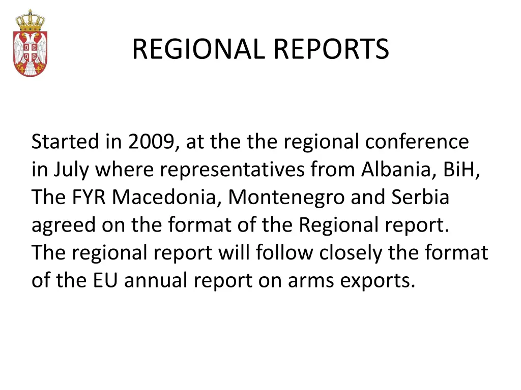 regional reports