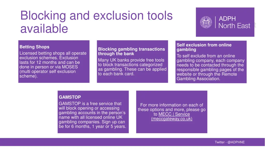 blocking and exclusion tools available