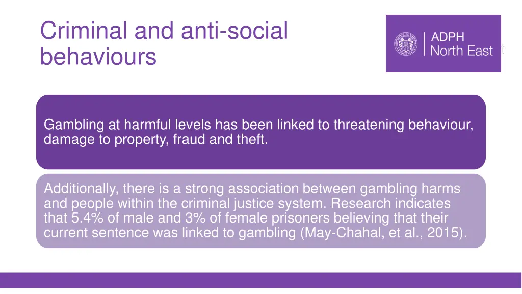 criminal and anti social behaviours