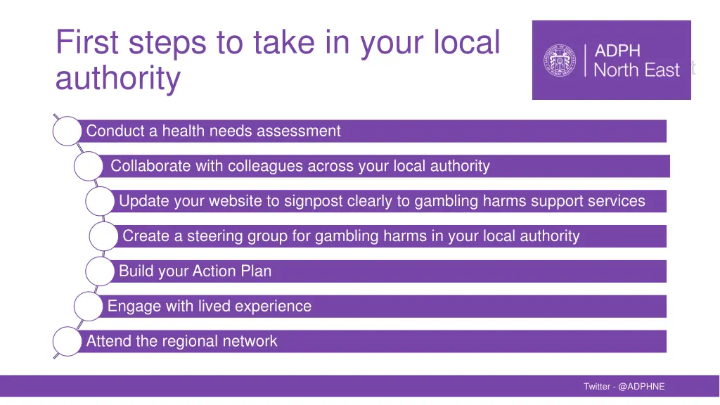 first steps to take in your local authority