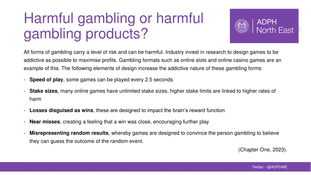 harmful gambling or harmful gambling products
