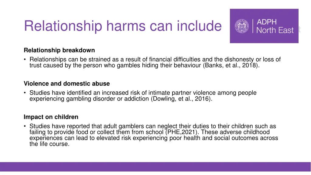 relationship harms can include