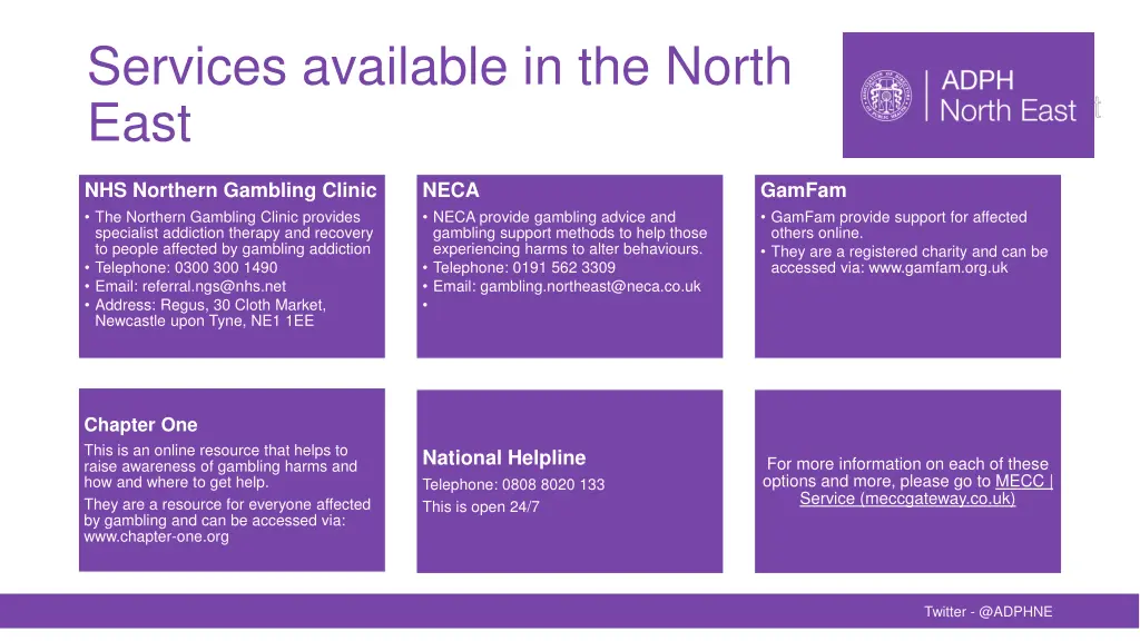services available in the north east