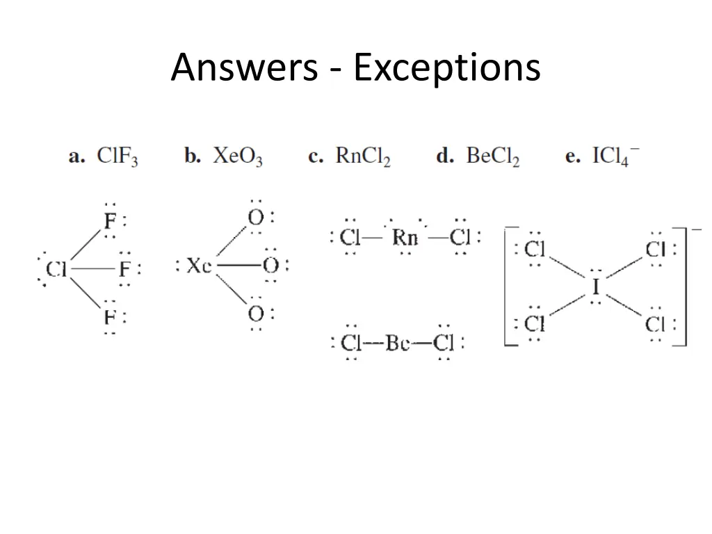 answers exceptions