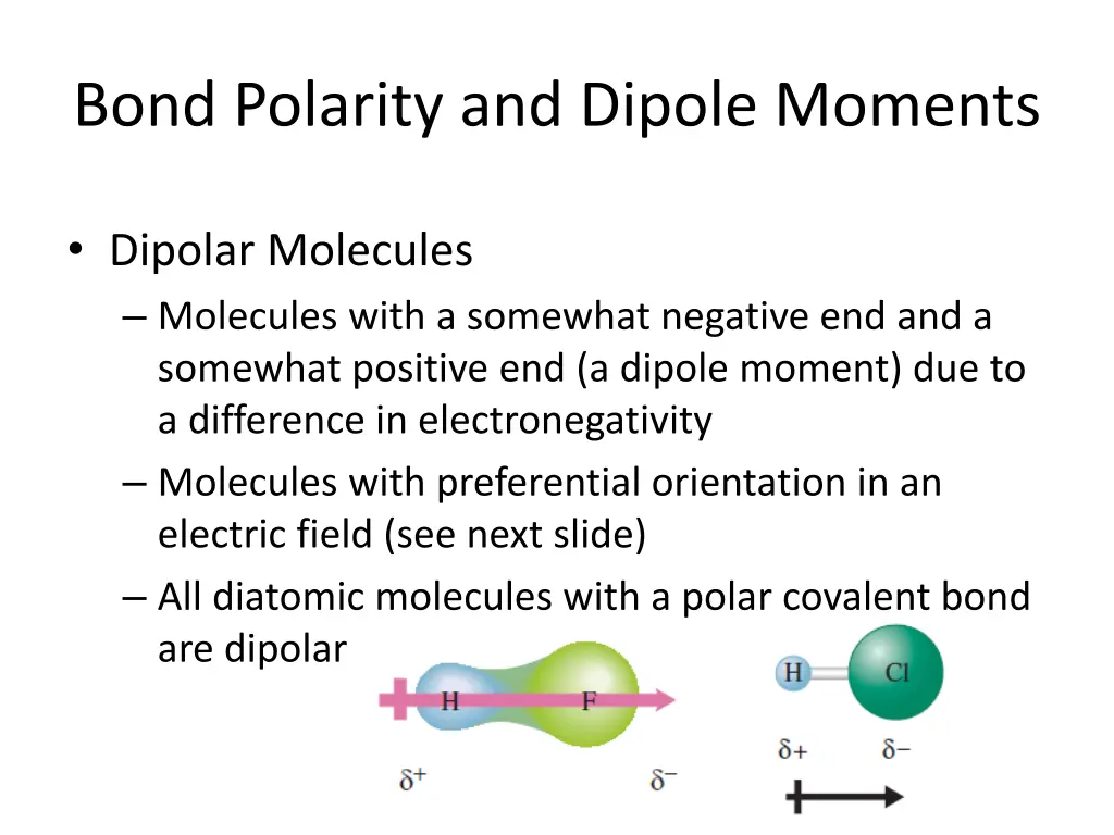 bond polarity and dipole moments