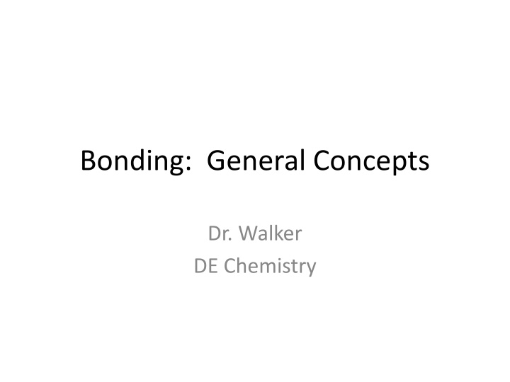 bonding general concepts