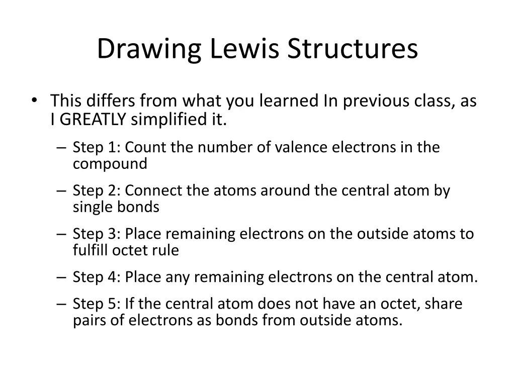 drawing lewis structures