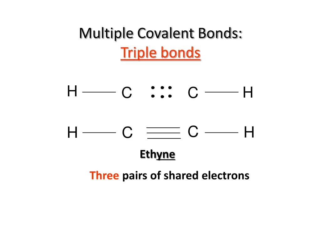 multiple covalent bonds triple bonds