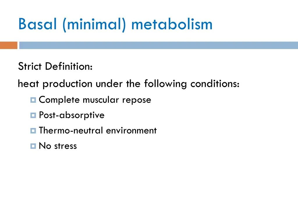 basal minimal metabolism