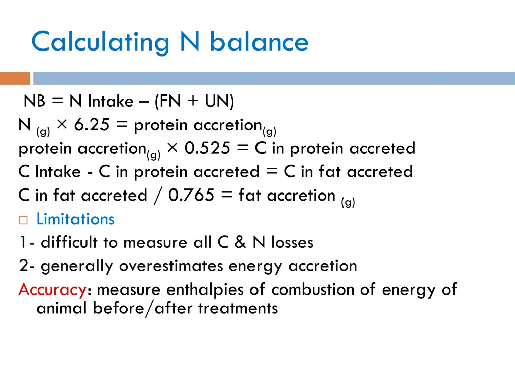 calculating n balance