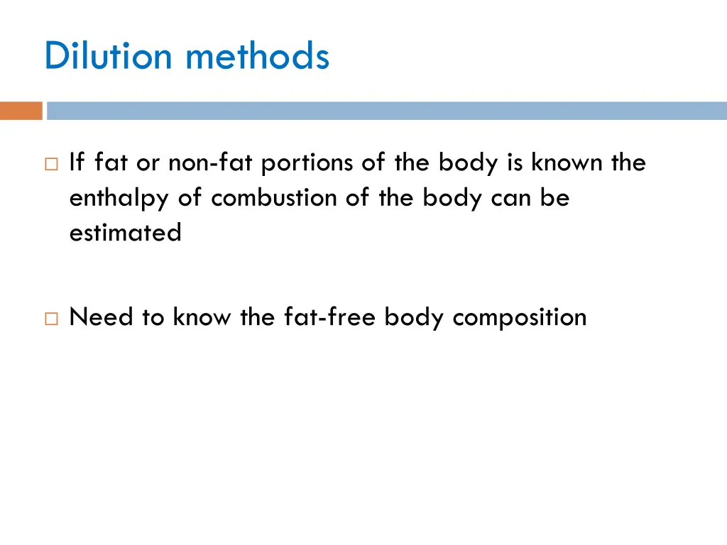 dilution methods