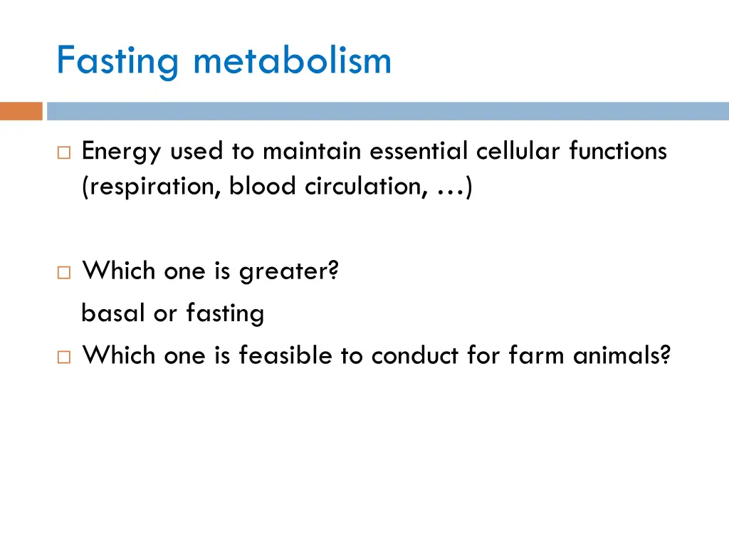 fasting metabolism