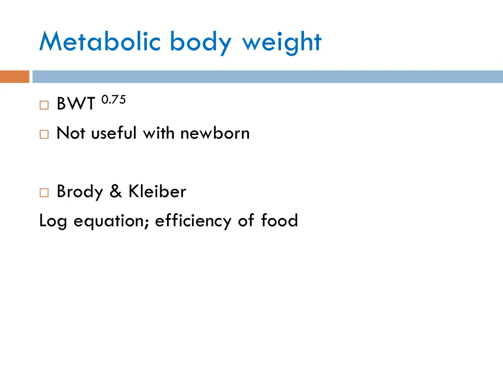metabolic body weight