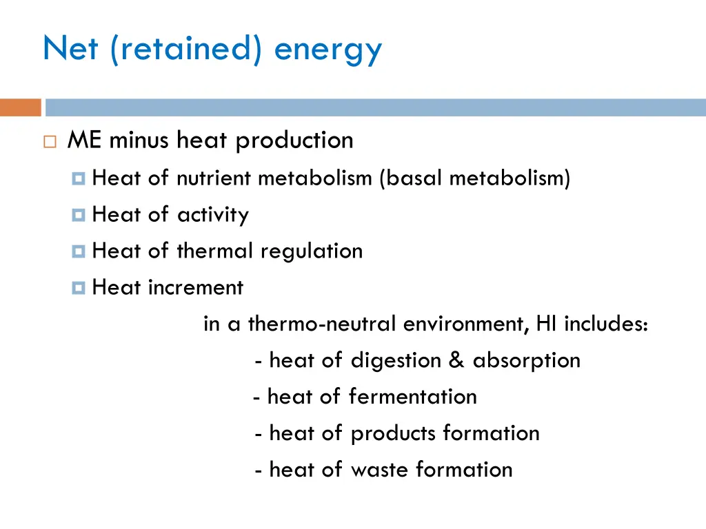 net retained energy
