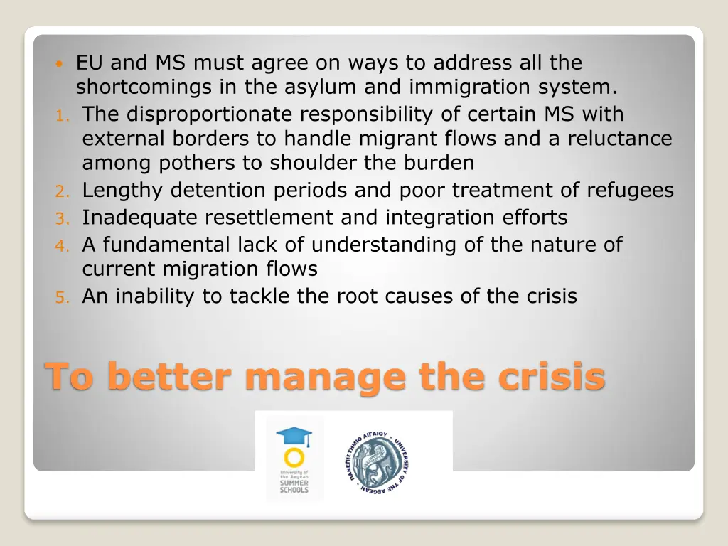 eu and ms must agree on ways to address