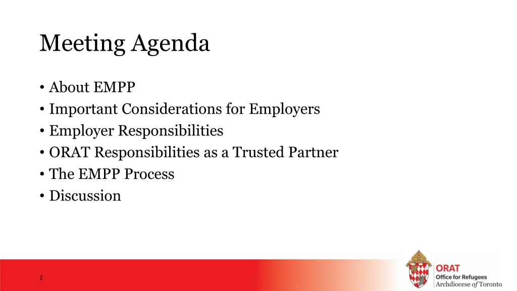 meeting agenda