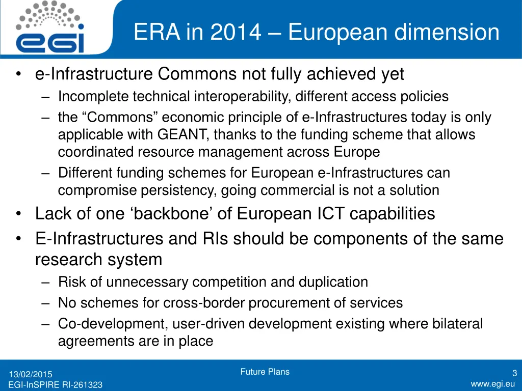 era in 2014 european dimension