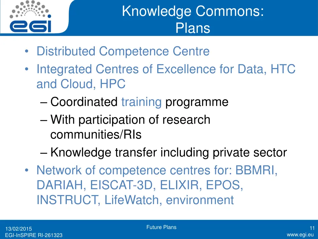 knowledge commons plans