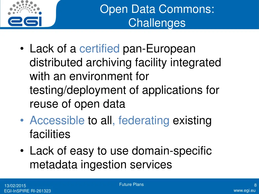 open data commons challenges