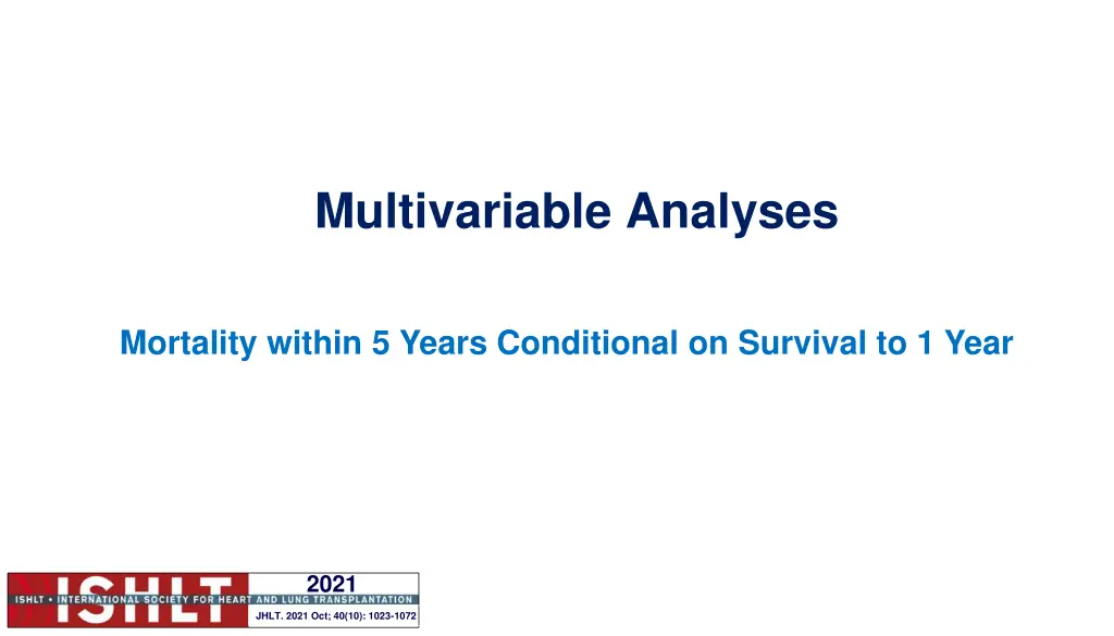 multivariable analyses