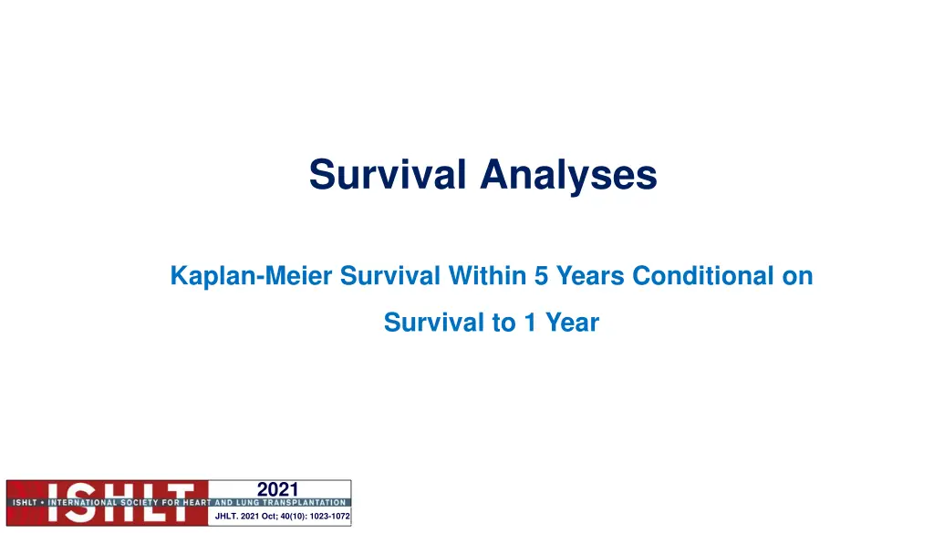 survival analyses 1