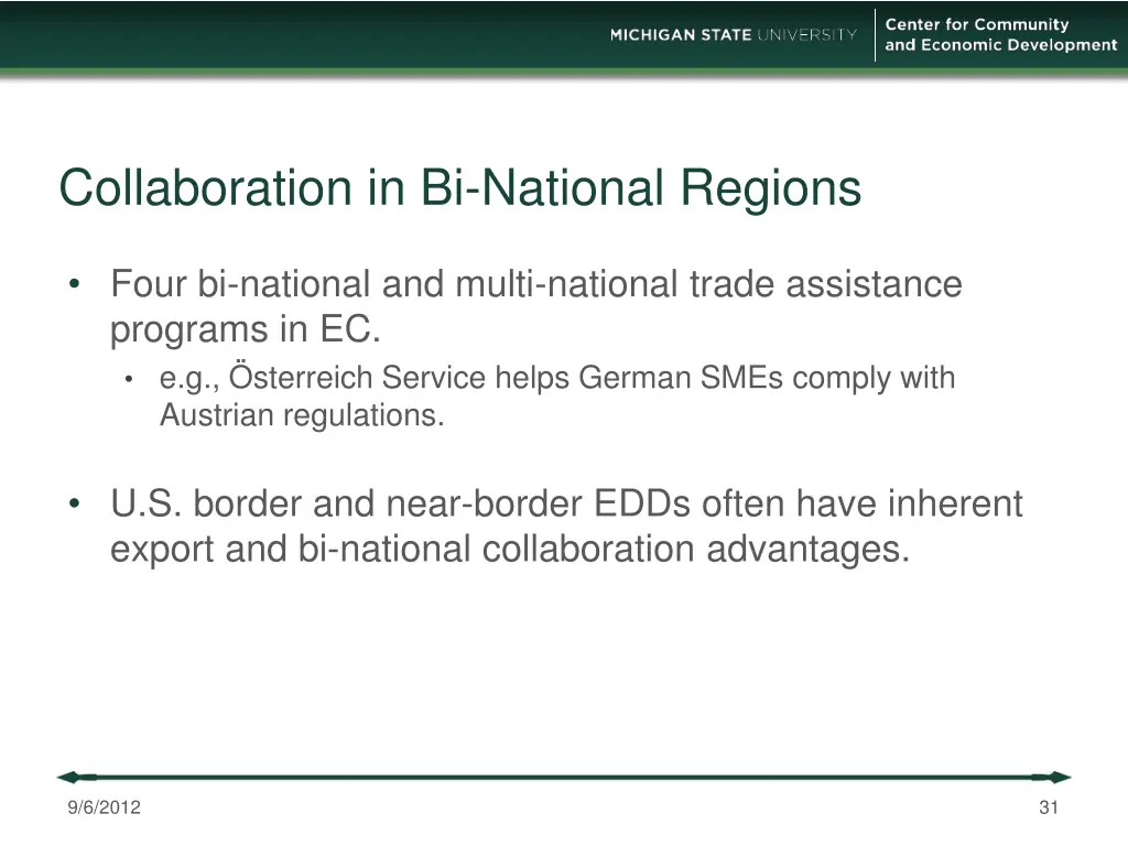 collaboration in bi national regions