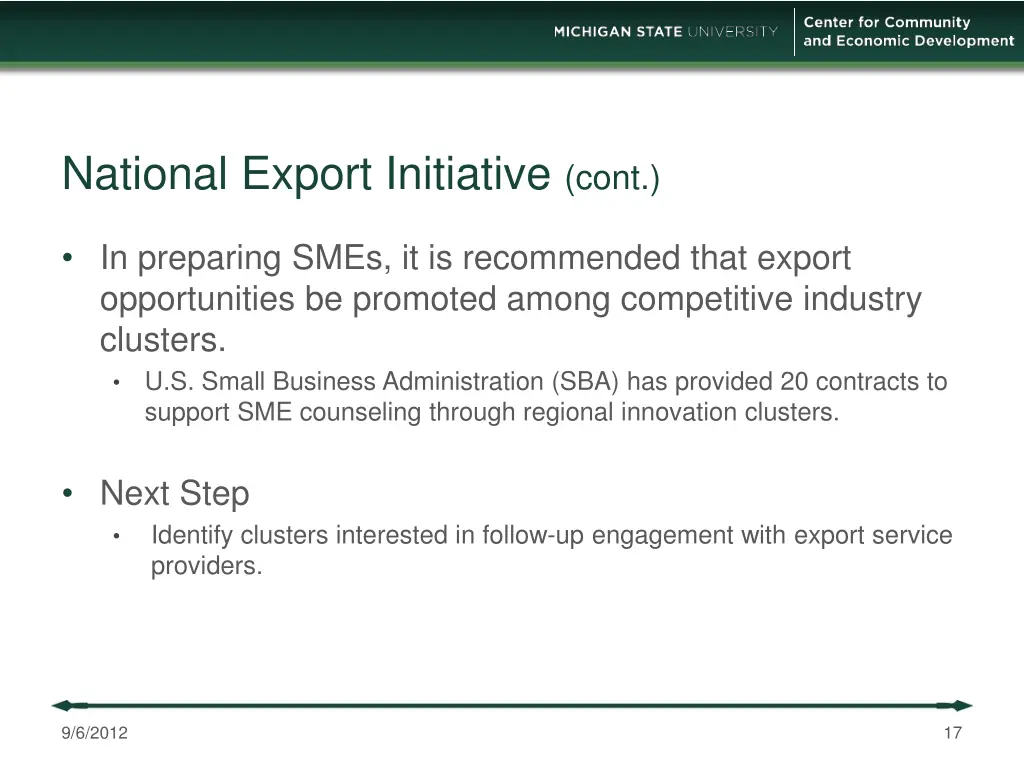 national export initiative cont