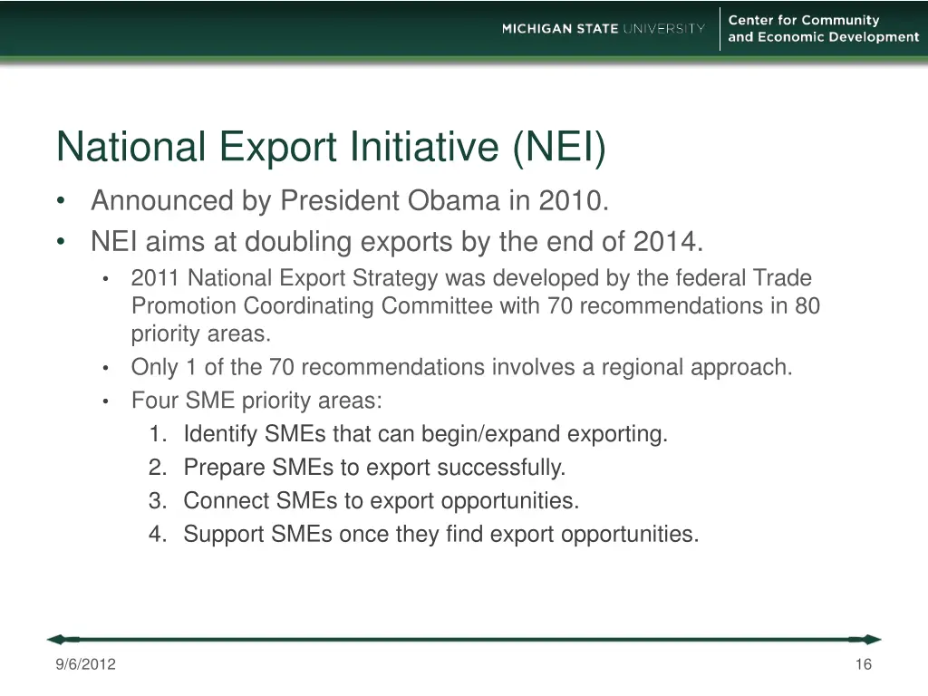 national export initiative nei announced
