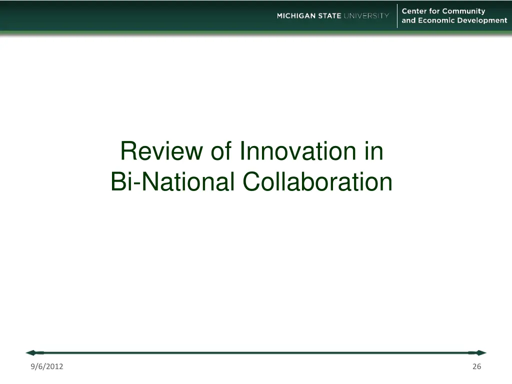 review of innovation in bi national collaboration