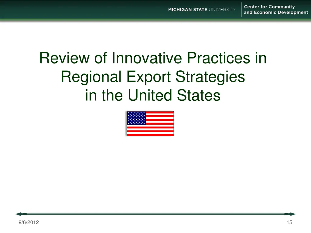 review of innovative practices in regional export