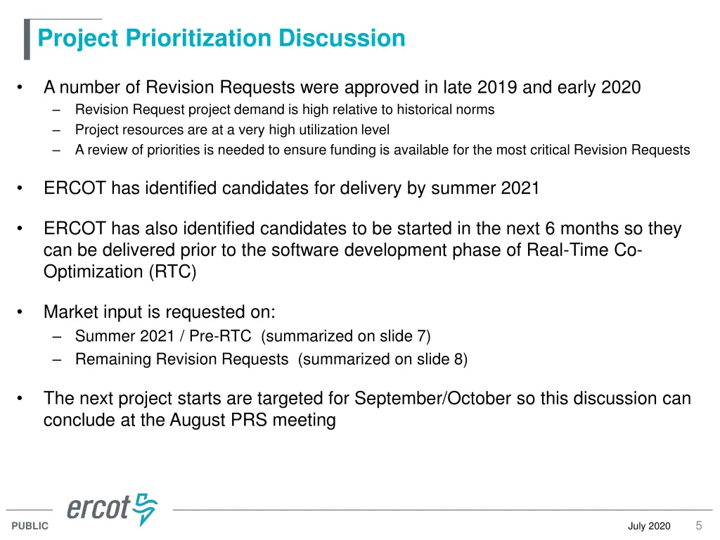 project prioritization discussion