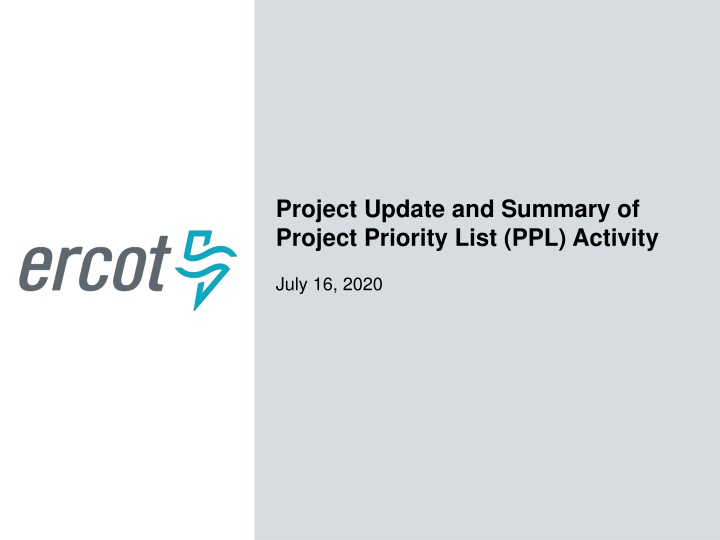project update and summary of project priority