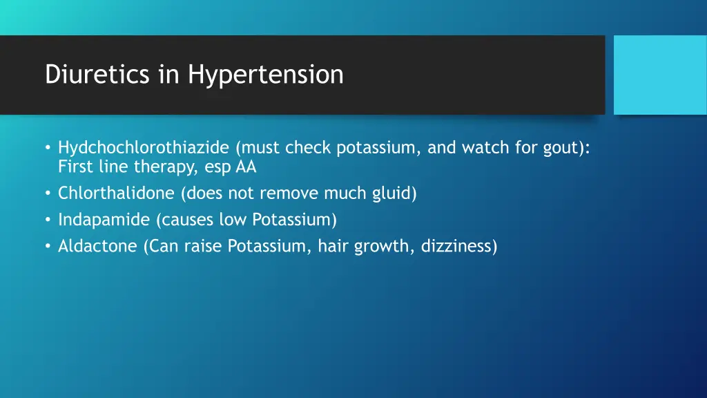 diuretics in hypertension