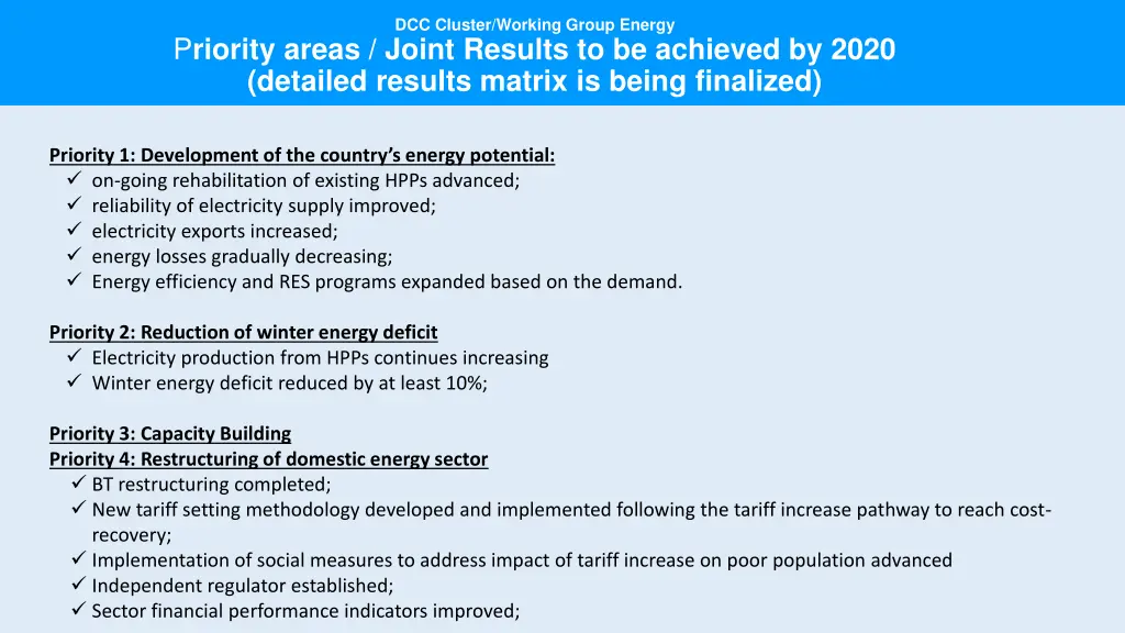 dcc cluster working group energy 2