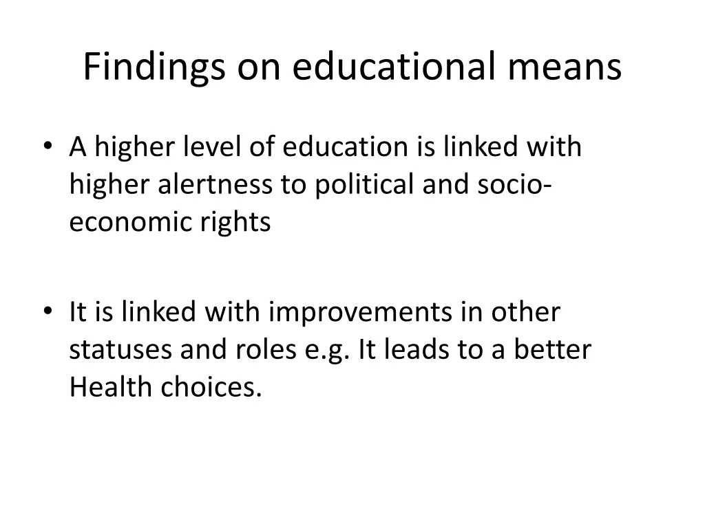 findings on educational means 1