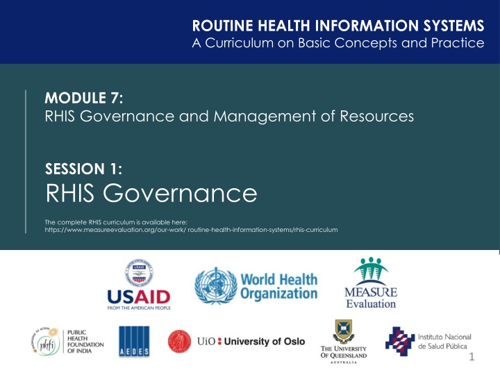 routine health information systems a curriculum
