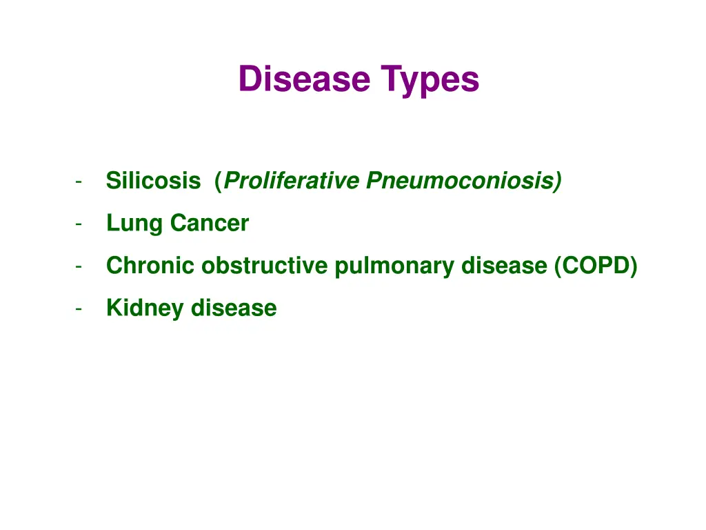 disease types