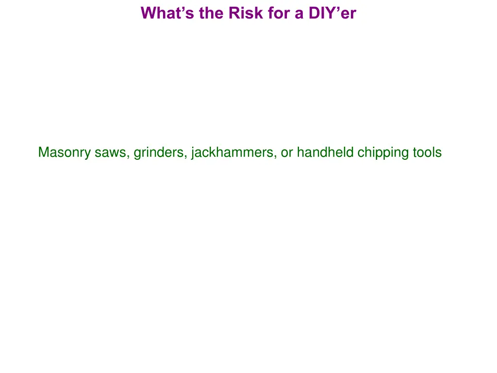 what s the risk for a diy er