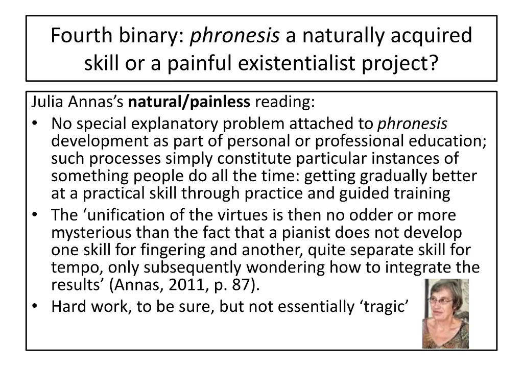 fourth binary phronesis a naturally acquired