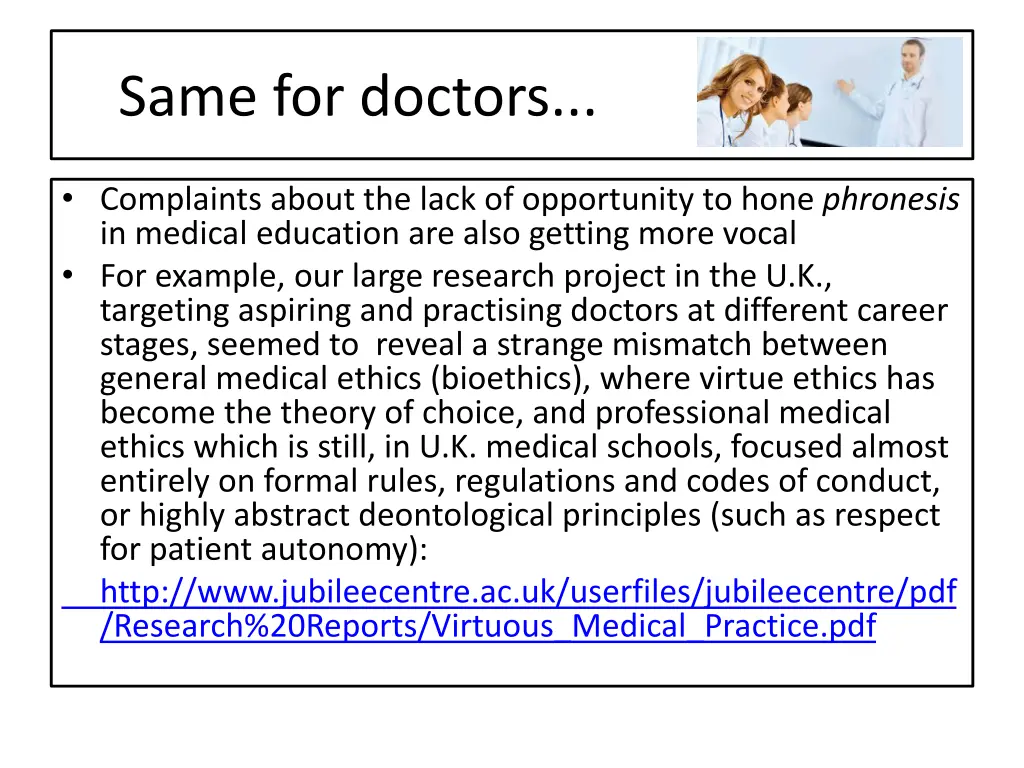 same for doctors