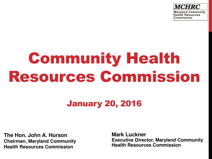 community health resources commission