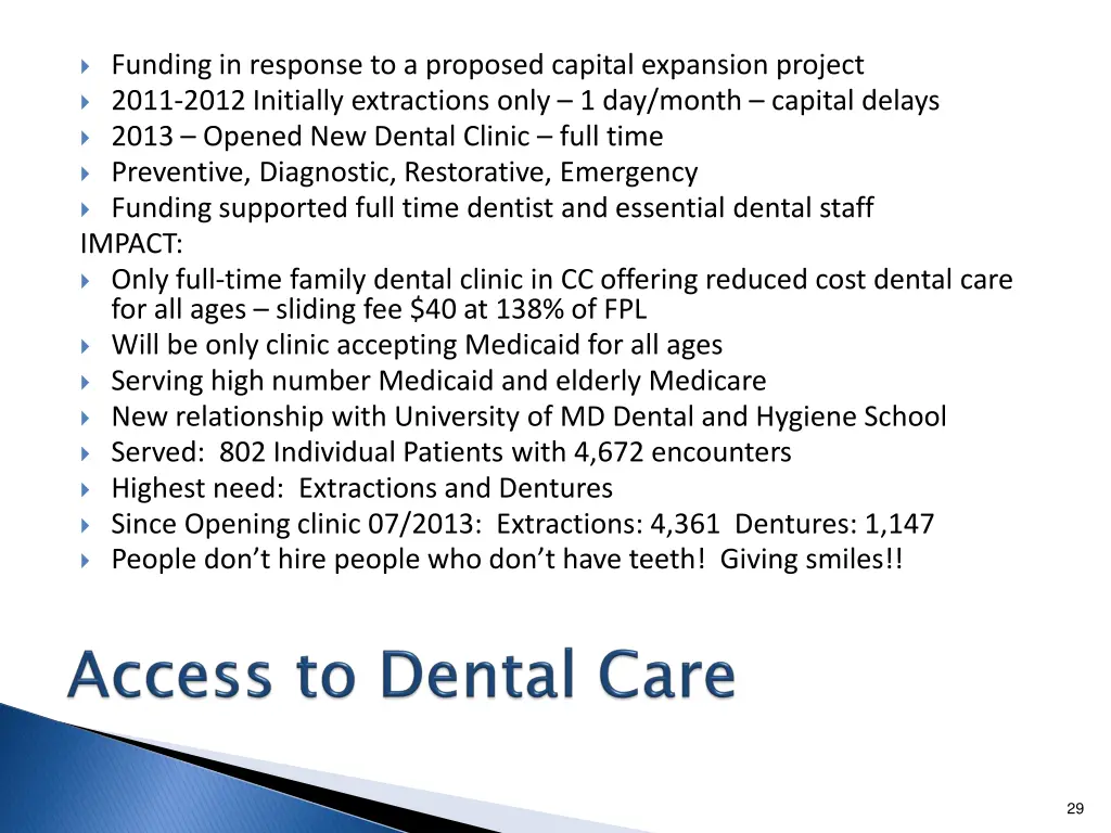 funding in response to a proposed capital