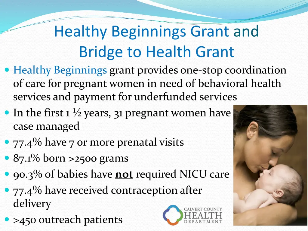 healthy beginnings grant and bridge to health